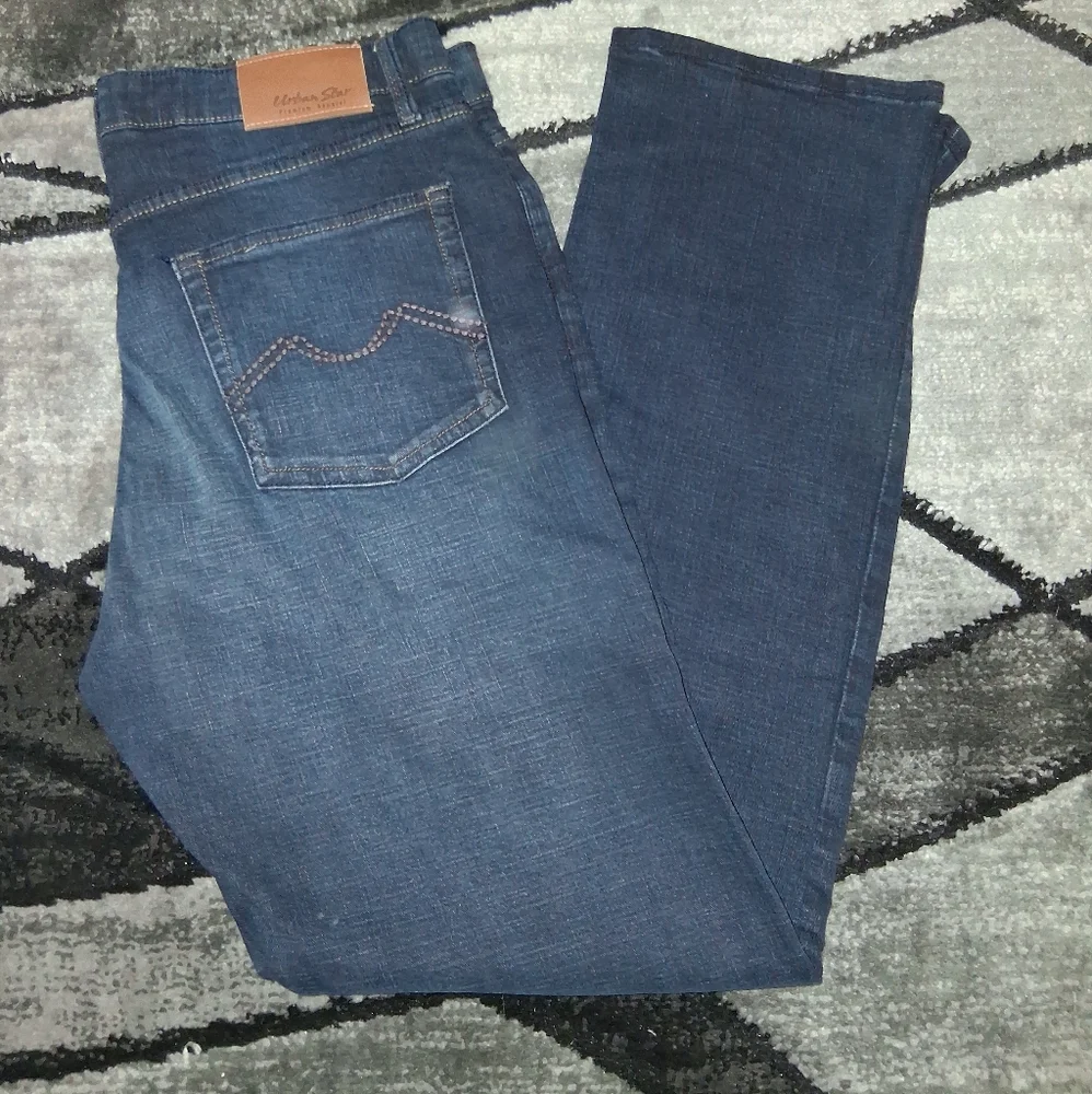 NWT Urban Star Size 36 X 32 Blue Stretch Relaxed Fit Straight Leg Jeans! - Picture 13 of 13
